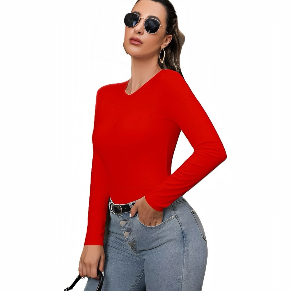 NWOT Long Sleeve Red Bodysuit